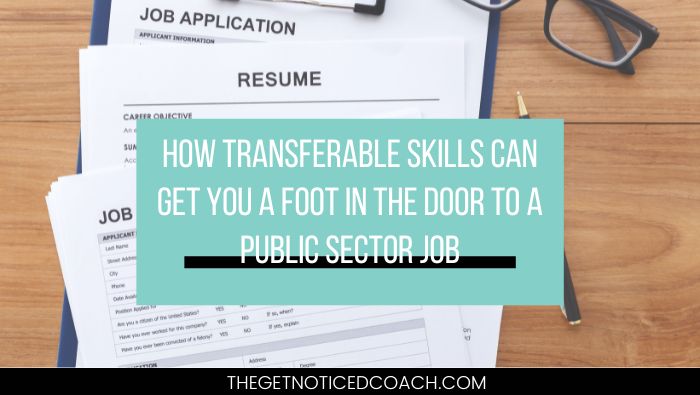 Blog image - how transferable skills can get you a foot in the door to a public sector job