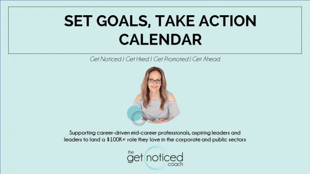 Set Goals, Take Action Calendar-plan and fast-track your way into a 6 figure public service role